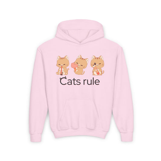 Cats rule Youth Hoodie